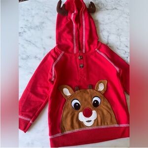 NWOT Rashti & Rashti, Red, Reindeer sweatshirt, 18M